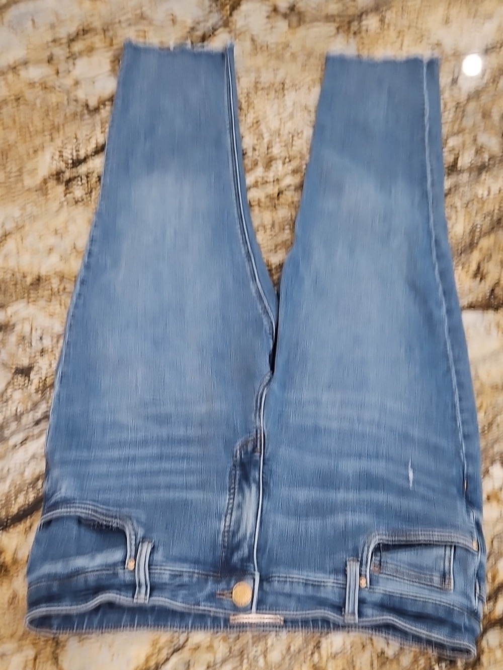KUT from the kloth Women's Blue Raw Hem Jeans. Size 14 Inseam 27" Rise 11.5"